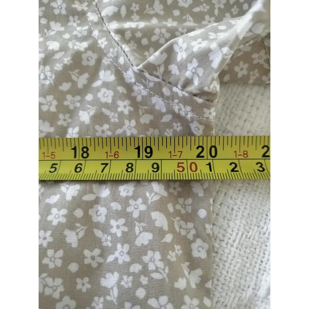 NWT Ben Sherman Men’s Small Short‎ Sleeve Floral Shirt White/Spice Stretch Slim
